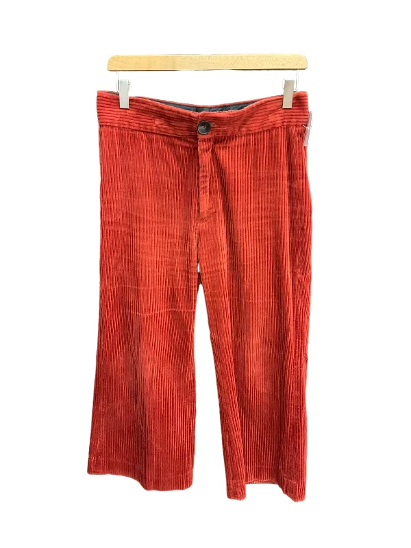 Red Pants Corduroy Zara Women, Size 8