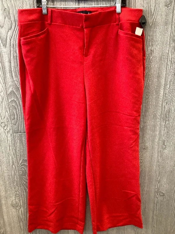 Red Pants Wide Leg Torrid, Size 18