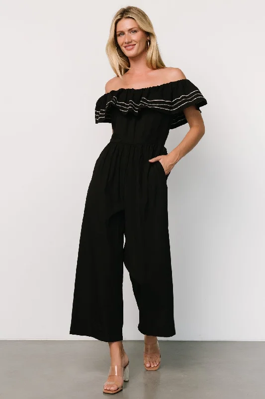 Reyna Off Shoulder Jumpsuit | Black