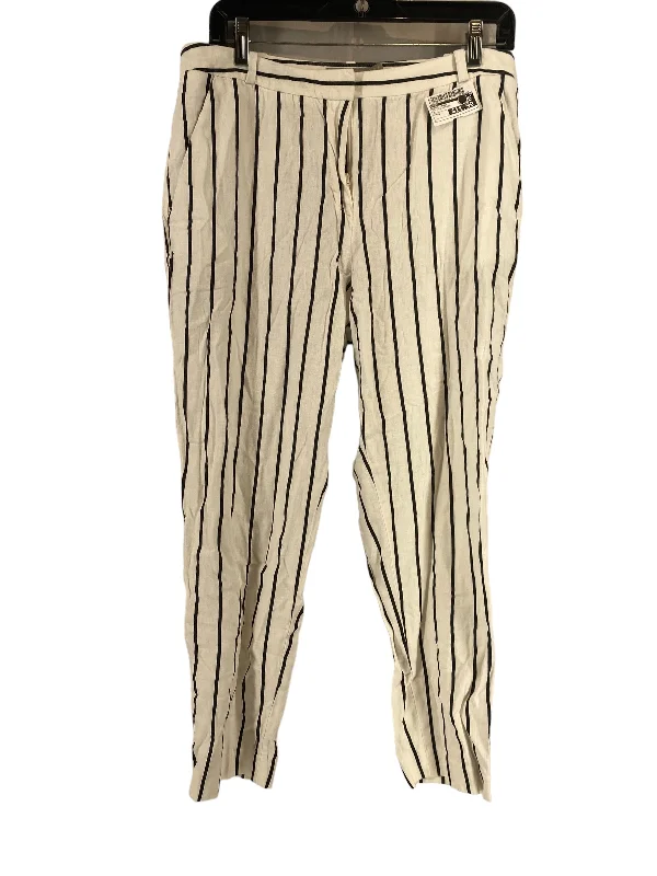 Striped Pattern Pants Linen Asos, Size 8