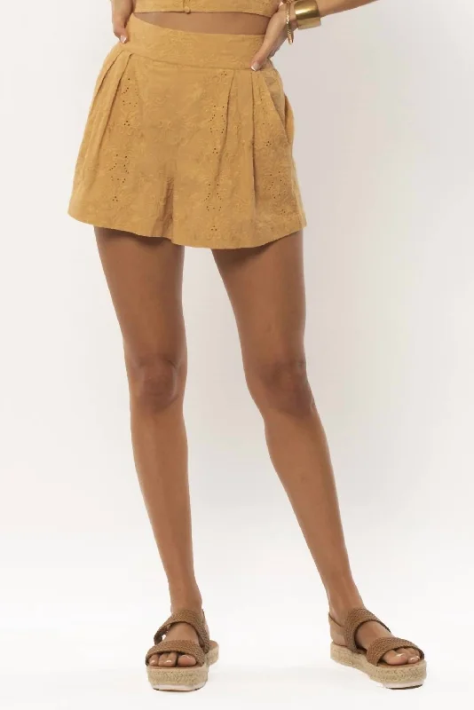 Tala Woven Shorts In Cinnamon