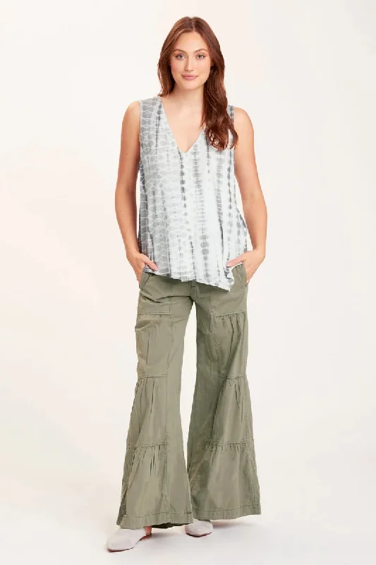 Terraced Wide Leg Pant - Hillside Pigment