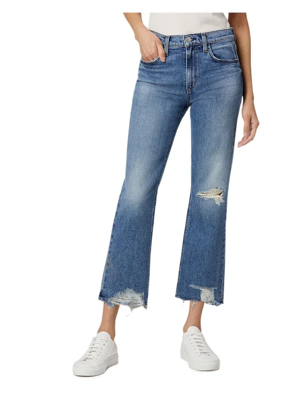 The Callie Womens Bootcut High Rise Cropped Jeans