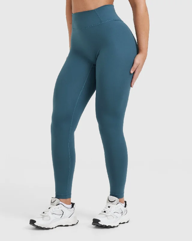 Timeless High Waisted Leggings | Lake Blue