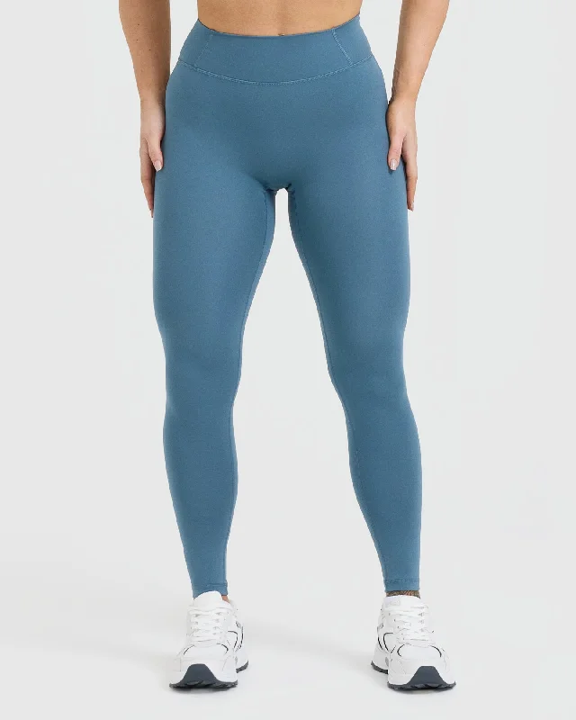 Timeless High Waisted Leggings | Moonstone Blue