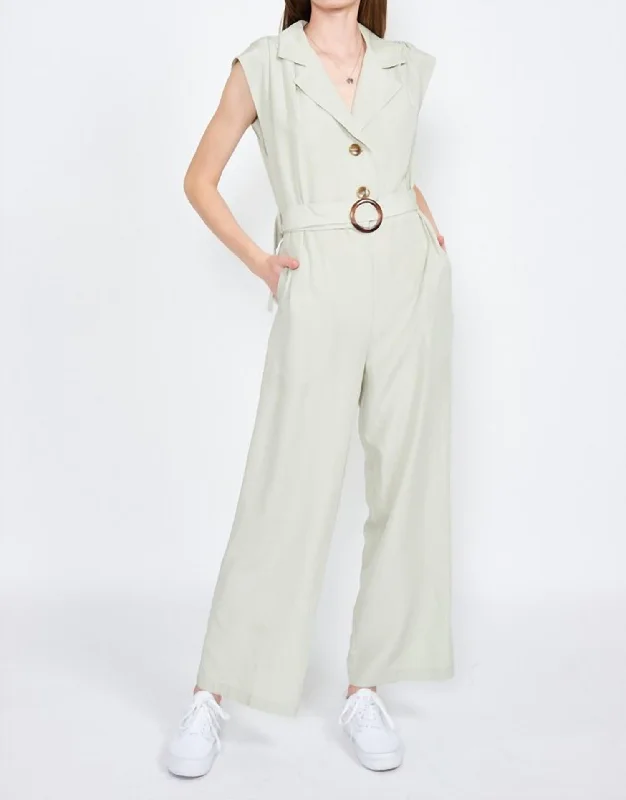 Vanessa Sleeveless Jumpsuit In Mist