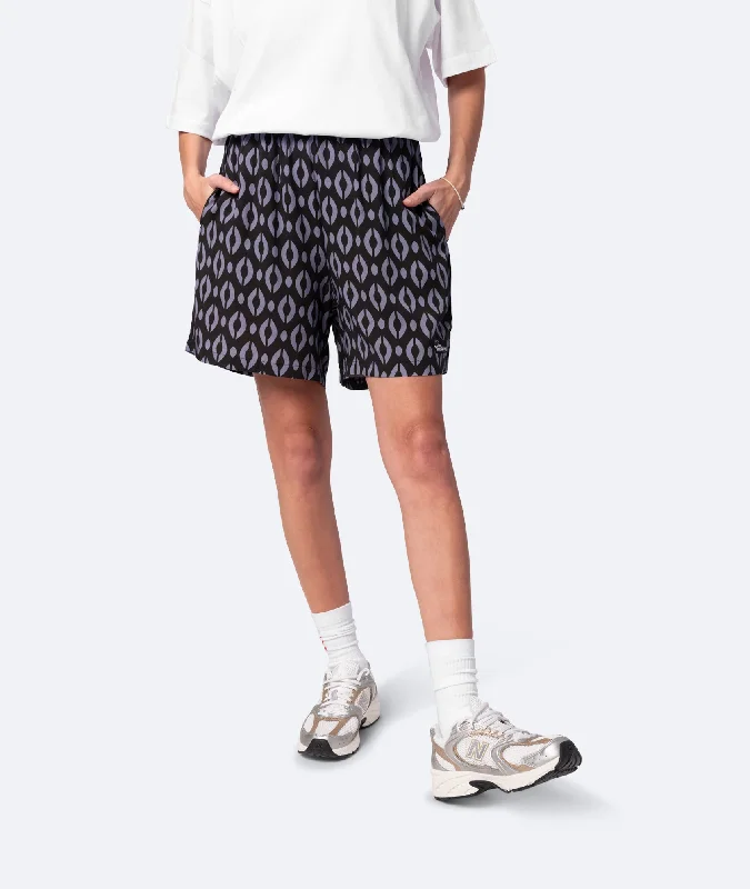 Viscose Shorts Geometry - Black