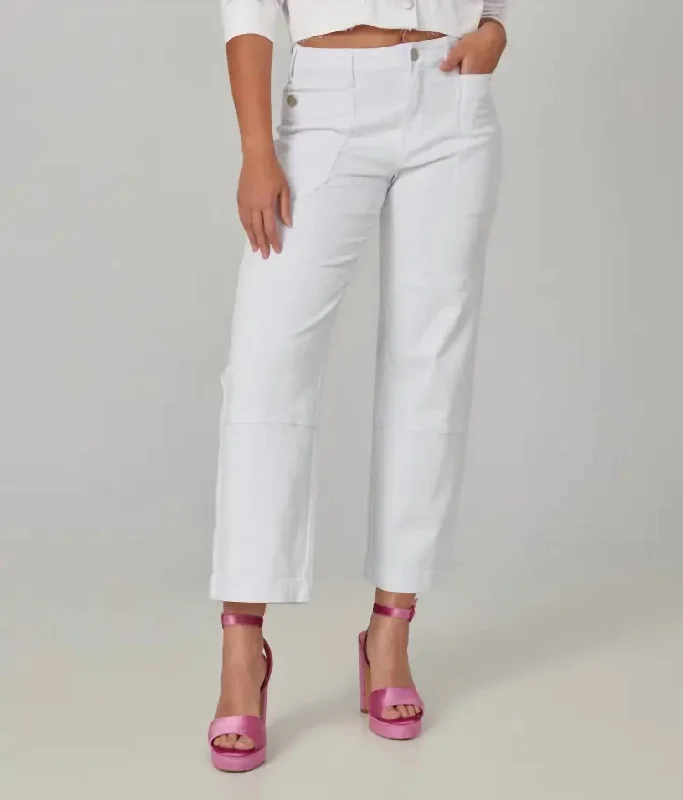 Willow Cargo Pant In White