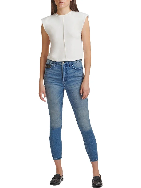 Womens High Rise Skinny Ankle Jeans