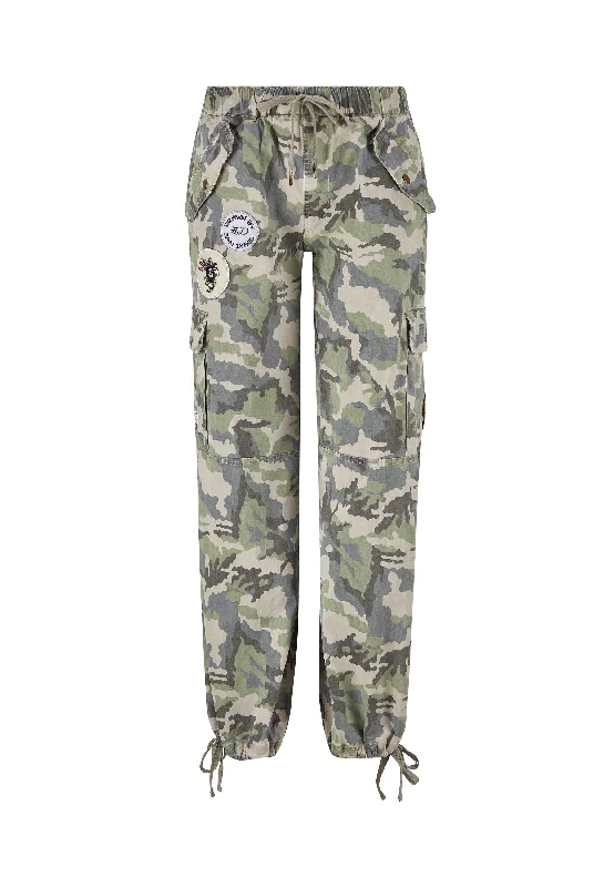 Womens Nyc Badge Cargo Trouser - Camo