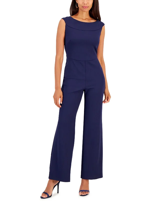 Womens Solid Crepe Jumpsuit