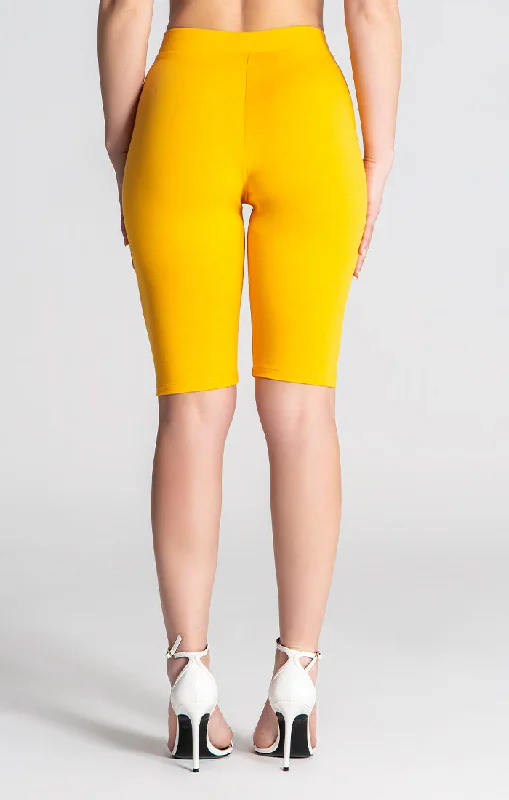 Yellow Outline Cycling Shorts